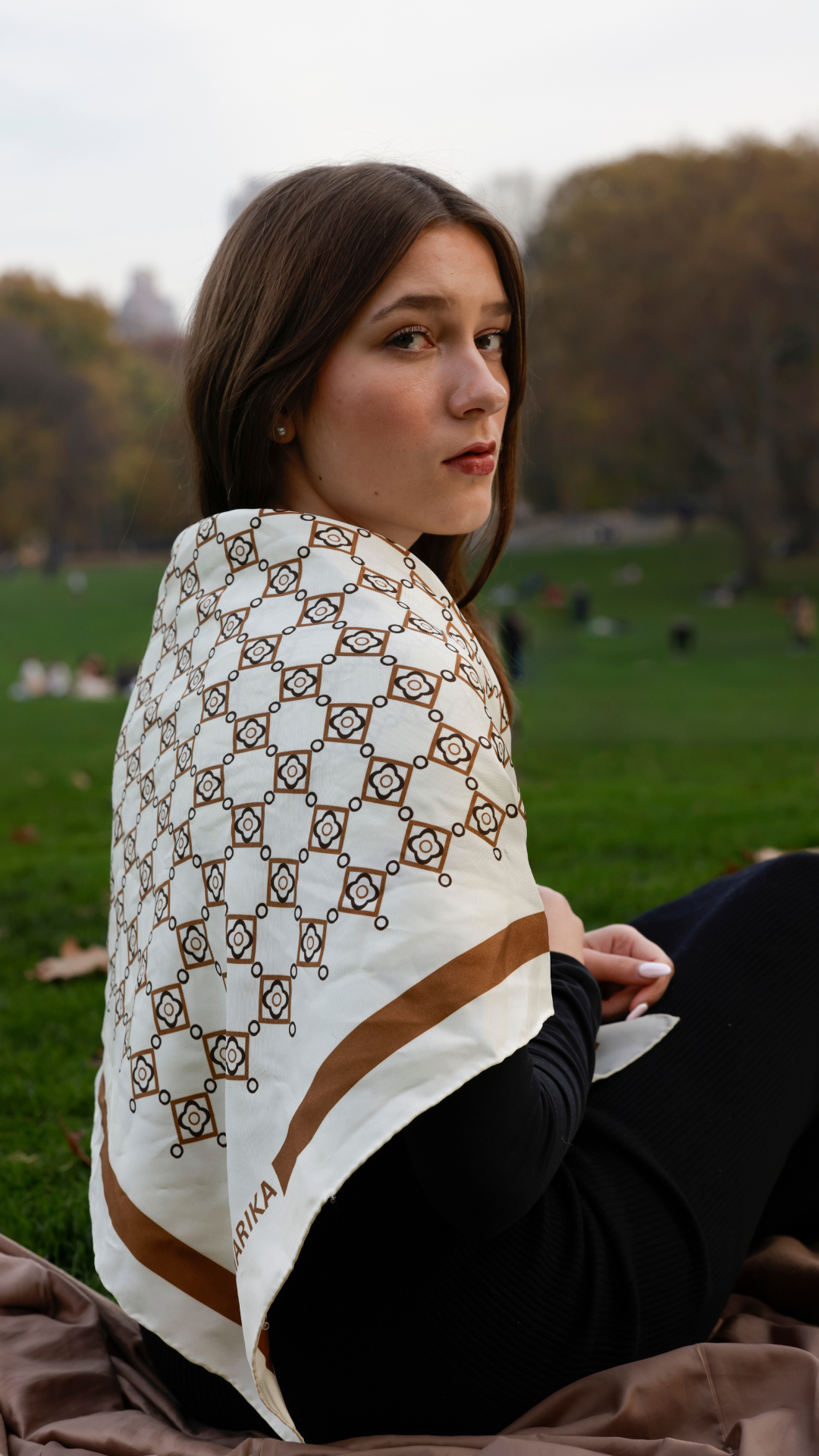 Ivory Silk Scarf